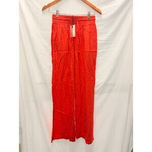 Anim Living NEW Casual‎ Pants Orange Tie Waist Medium Spring Summer Resort